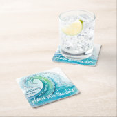 Beach Island Wave Wedding Save the Date Kartonnen Onderzetters (Insitu)