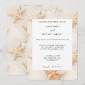 Beach Ivory Cream Ocean Starfish Wedding Kaart (Voorkant / Achterkant)