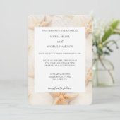 Beach Ivory Cream Ocean Starfish Wedding Kaart (Staand voorkant)