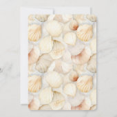Beach Ivory Cream Sea Shells Wedding Kaart (Achterkant)