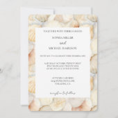 Beach Ivory Cream Sea Shells Wedding Kaart (Voorkant)