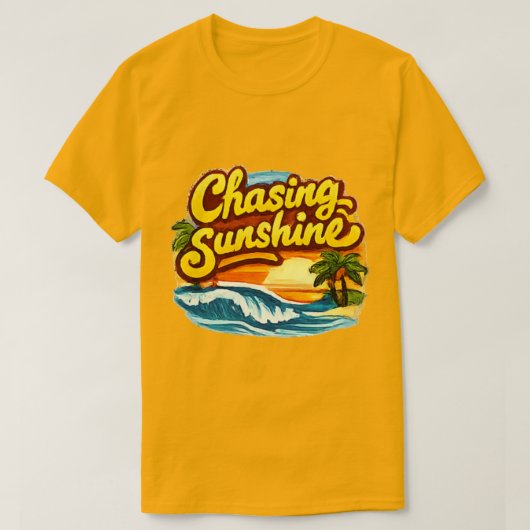 Beach Jagen Op Zonneschijn T-shirt (Design voorkant)