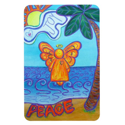Beach Joy and Peace Angel Art Rechthoekmagneten Magneet (Verticaal)