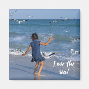 Beach Joy Blue Zee Happy Dance Scene Magneet