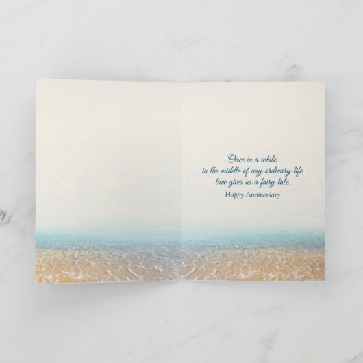 Beach Jubileum gefeliciteerd Kaart (Binnen)