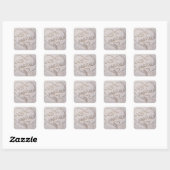 Beach Just Married Envelope Seal Vierkante Sticker (Vel)