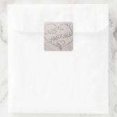 Beach Just Married Envelope Seal Vierkante Sticker (Tas)
