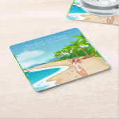 beach kartonnen onderzetters (Schuin)