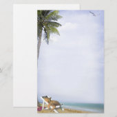 Beach Kat Briefpapier (Voorkant / Achterkant)