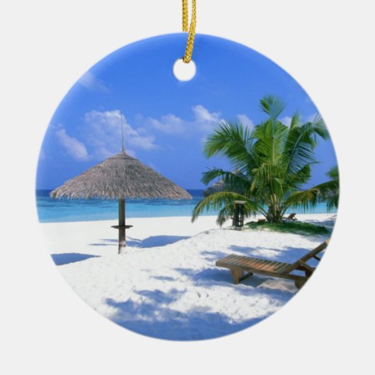 Beach Keramisch Ornament (Voorkant)