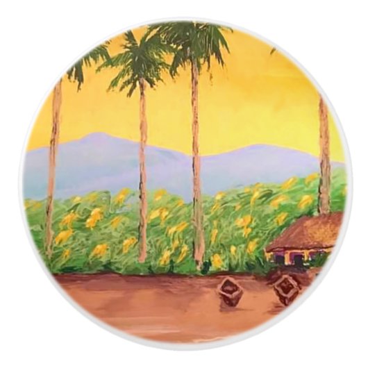 Beach Keramische Knop (Voorkant)