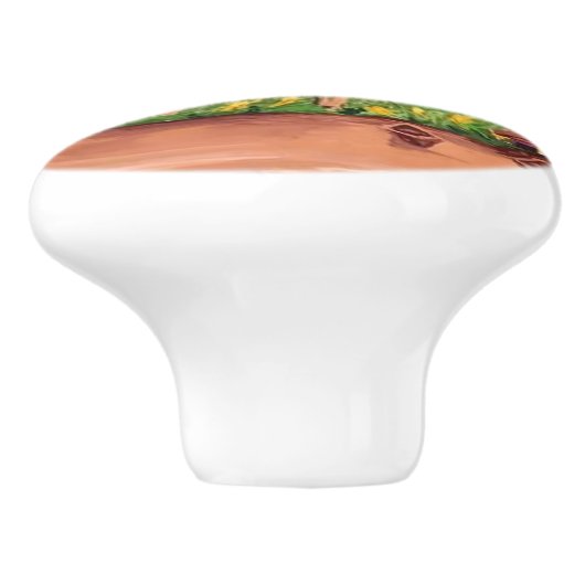 Beach Keramische Knop (Zijkant)