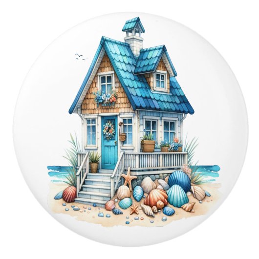 Beach Keramische Knop (Voorkant)