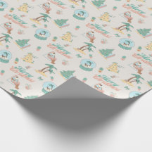 Beach Kerst inpakpapier
