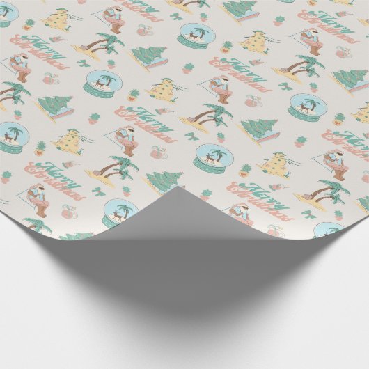 Beach Kerst inpakpapier (Hoek)