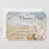 Beach, kerstballen, Plumeria Corporate Party Kaart (Voorkant)