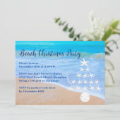 Beach Kerstboom Party uitnodiging (Staand voorkant)