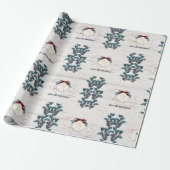 Beach Kerstfeest Joy Holly Sand Dollar Driftwood Cadeaupapier (Uitgerold)