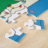 Beach Kerstmis Jigzaag Puzzle Legpuzzel (Zijkant)