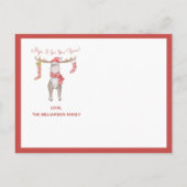 Beach Kerstmis Moose Moved Holiday Moving Aankondigingskaart (Achterkant)