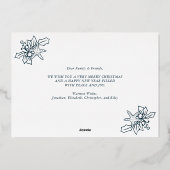 Beach Kerstscript 3 Photo Collage Gold Folie Feestdagenkaart (Achterkant)