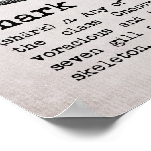  Beach King Shark Definition Poster (Hoek)