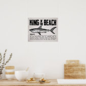  Beach King Shark Definition Poster (Keuken)