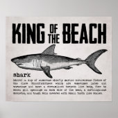  Beach King Shark Definition Poster (Voorkant)