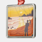 Beach & Kites - Ilwaco, Washington Metalen Ornament (Links)