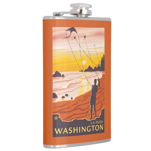 Beach & Kites - La Push, Washington Heupfles (Rechts)