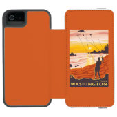 Beach & Kites - La Push, Washington Incipio iPhone Portemonnee Hoesje (Agenda Open)