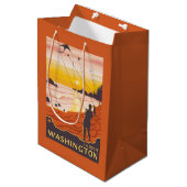 Beach & Kites - La Push, Washington Medium Cadeauzakje (Voorkant Gekanteld)