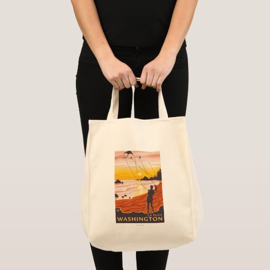 Beach & Kites - La Push, Washington Tote Bag (Voorkant (product))
