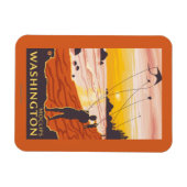 Beach & Kites - Moclips, Washington Magneet (Horizontaal)