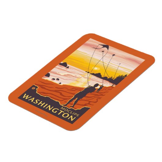Beach & Kites - Moclips, Washington Magneet (Linkerzijde)