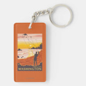 Beach & Kites - Moclips, Washington Sleutelhanger (achterkant)