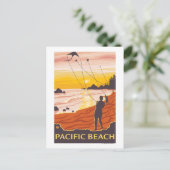Beach & Kites - Pacific Beach, Washington Briefkaart (Staand voorkant)