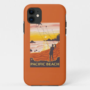 Beach & Kites - Pacific Beach, Washington Case-Mate iPhone Case