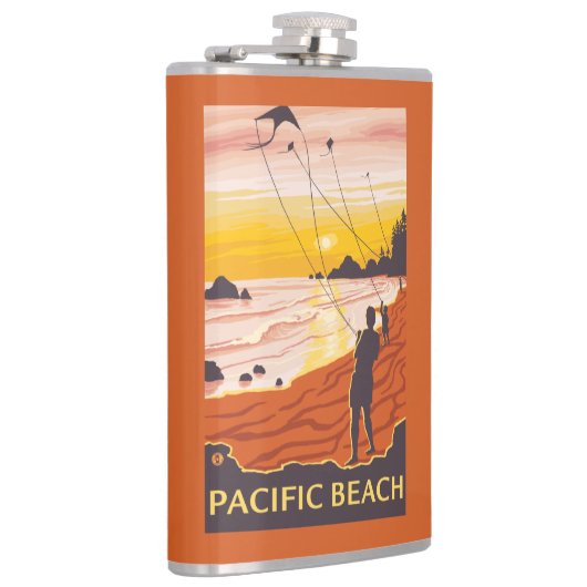 Beach & Kites - Pacific Beach, Washington Heupfles (Rechts)