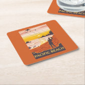 Beach & Kites - Pacific Beach, Washington Kartonnen Onderzetters (Schuin)