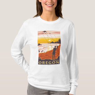 Beach & Kites - Seaside, Oregon T-shirt