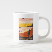 Beach & Kites - Sunset Beach, Washington Grote Koffiekop (Rechts)