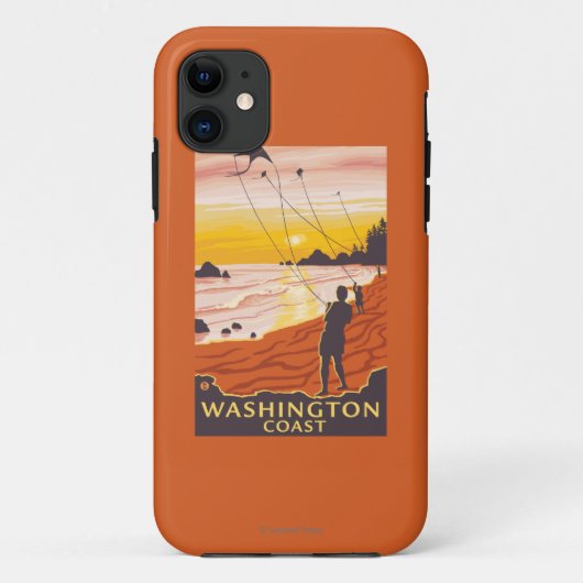 Beach & Kites - Washington Coast Case-Mate iPhone Case (Achterkant)