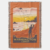 Beach & Kites - Washington Coast Deken (Voorkant Verticaal)