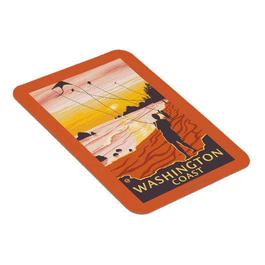 Beach & Kites - Washington Coast Magneet (Rechterzijde)