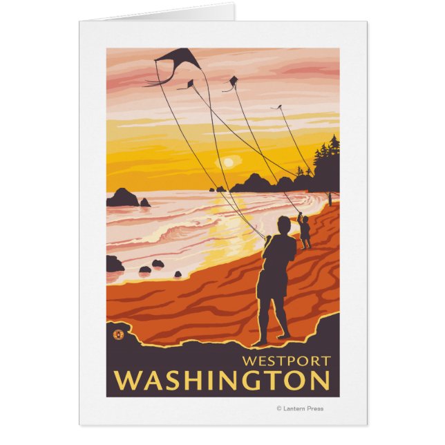 Beach & Kites - Westport, Washington (Voorkant)