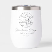 Beach Lake House naam, zeilboot kapitein op maat (Voorkant)