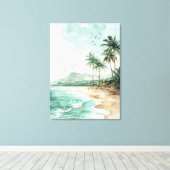Beach Landscape Canvas Afdruk (Insitu (Houten vloer))