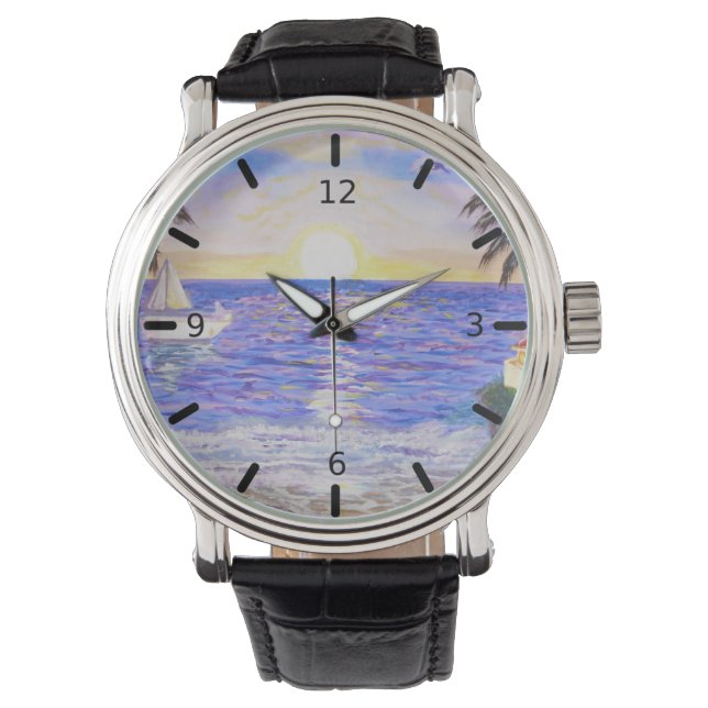 Beach Landschap Horloge (Voorkant)