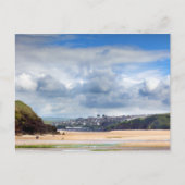 Beach-landschap op Daymer-baai in Cornwall UK Briefkaart (Voorkant)
